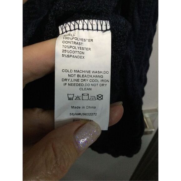 NWT Weekend by Suzanne Betro blue two tone sweater size 4X - Picture 5 of 5